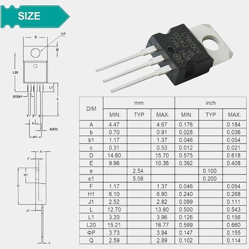 L7805CV L7805 Three-Terminal Voltage Regulator Output 5V 1.5A Integrated Circuits Linear Positive Voltage Regulators TO-220 with Aluminum Heatsink Screwdriver Mounting Kits(20 pcs) in Saudi Arabia