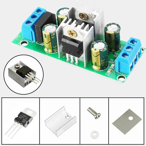 L7805CV L7805 Three-Terminal Voltage Regulator Output 5V 1.5A Integrated Circuits Linear Positive Voltage Regulators TO-220 with Aluminum Heatsink Screwdriver Mounting Kits(20 pcs) in Saudi Arabia