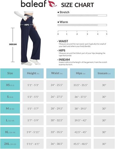 BALEAF السراويل الحرارية المبطنة بالصوف النساء Sweatpants واسعة الساق مقاومة للماء صالة عادية مع جيوب اليوغا تجريب in Saudi Arabia