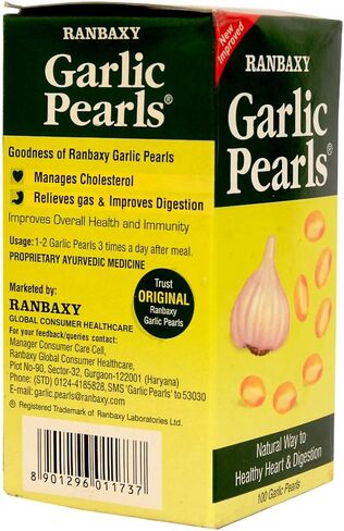Sun Pharma Garlic Pearls - Natural Way to Healthy Heart & Digestion - 100 Pearls (Pack of 2) in Saudi Arabia