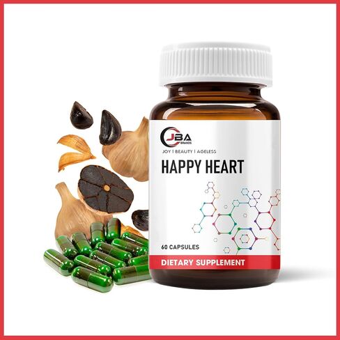 JBA Happy Heart, Aged Black Garlic Supplement, 60 Capsules in Saudi Arabia