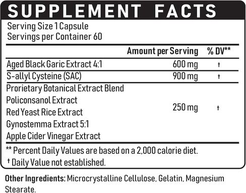 JBA Happy Heart, Aged Black Garlic Supplement, 60 Capsules in Saudi Arabia