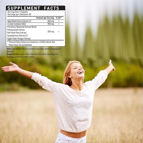 JBA Happy Heart, Aged Black Garlic Supplement, 60 Capsules in Saudi Arabia