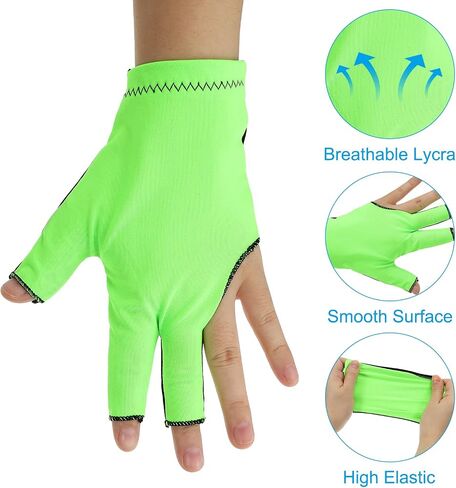 PATIKIL 3 Finger Pool Glove Left Hand, Breathable Spandex Billiard Gloves Accessories for Women Men Cue Shooter Snooker Sport in Saudi Arabia