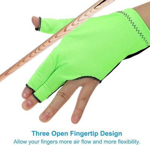 PATIKIL 3 Finger Pool Glove Left Hand, Breathable Spandex Billiard Gloves Accessories for Women Men Cue Shooter Snooker Sport in Saudi Arabia