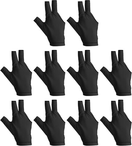 PATIKIL 3 Finger Pool Glove Left Hand, Breathable Spandex Billiard Gloves Accessories for Women Men Cue Shooter Snooker Sport in Saudi Arabia