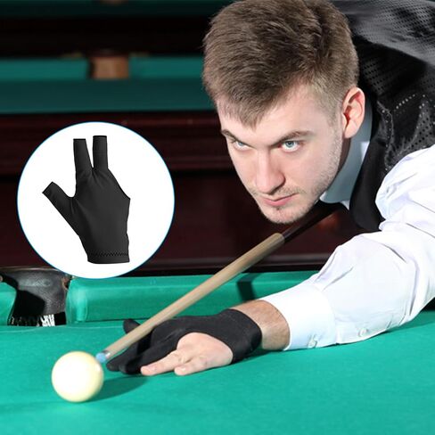 PATIKIL 3 Finger Pool Glove Left Hand, Breathable Spandex Billiard Gloves Accessories for Women Men Cue Shooter Snooker Sport in Saudi Arabia