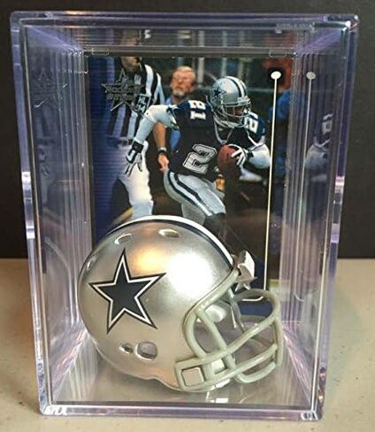 Dallas NFL Helmet Shadowbox w/Deion Sanders card in Saudi Arabia