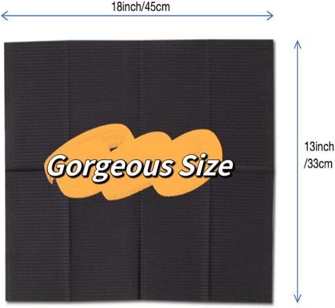 125pcs/Pack Black Disposable Dental Bibs, 13"x 18" 3ply Waterproof Tattoo Bibs, Patient Bibs, Nail Mats, Lash Supplies, Napkin, Towels, Table and Tray Covers. in Saudi Arabia