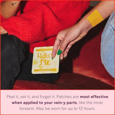 Fleur Marche Relax, Plz Botanical Supplement Patch - Calming & Relaxing Wellness Patch with Ashwagandha, Chamomile & Other Powerful Adaptogens - Highly Bioavailable - 28 Patches in Saudi Arabia