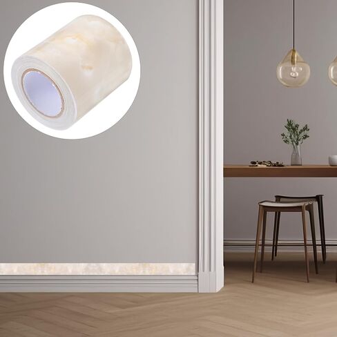 UPKOCH Caulk Tape Sealant Strip, Self Adhesive Marble Floor Tape Sealing Tape Membrane for Kitchen Bathtub Countertop Bathroom Toilet Sink Wall Corner Beige in Saudi Arabia