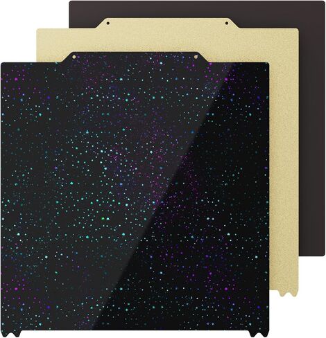 Magnetic Double Sided PEI 3D Printer Build Plate Flexible Removable, Texture Spring Steel PEI Print Platform & Smooth Colorful Starry Dots PEY 3D Printer Heated Bed 256x256mm for Twotrees SK1 in Saudi Arabia