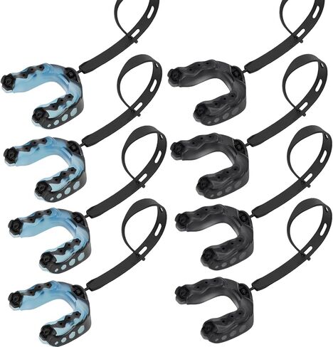 8 Packs Football Mouth Guard with Strap, Soft Sports Mouthguard Youth Mouth Guard for Boxing, Hockey, Basketball, Lacrosse, Rugby in Saudi Arabia