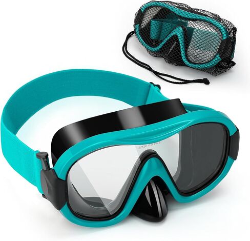 Diving Mask , Professional Anti-Fog Snorkel Goggles, Anti-Leak Swim Mask with Soft Adjustable Strap & Mesh Bag, Earplug in Kuwait