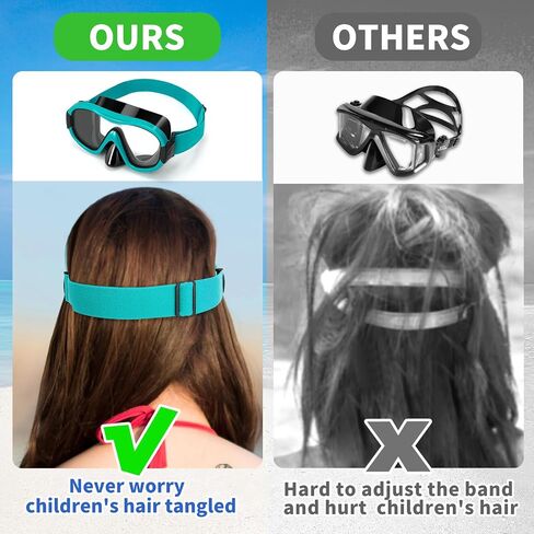 Diving Mask , Professional Anti-Fog Snorkel Goggles, Anti-Leak Swim Mask with Soft Adjustable Strap & Mesh Bag, Earplug in Kuwait
