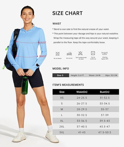 Willit قمصان الشمس النسائية هوديي UPF 50+ SPF كم طويل المشي لمسافات طويلة خفيفة الوزن سريعة الجفاف حماية من الأشعة فوق البنفسجية ملابس خارجية in Kuwait