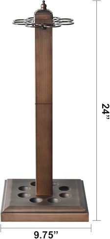 CROWN ME Floor stand metal billiard cue rack, pool cue holder-Finish Black in Kuwait