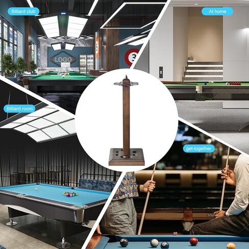 CROWN ME Floor stand metal billiard cue rack, pool cue holder-Finish Black in Kuwait