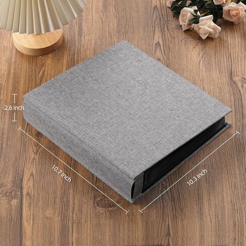 ألبوم صور بوتريشر مقاس 8 × 10 160 جيبًا من الكتان، ألبوم صور مقاس 8 × 10، كتاب صور مقاس 8 × 10 للعائلة والذكرى السنوية للزفاف وإجازة الطفل باللون الأسود in Kuwait