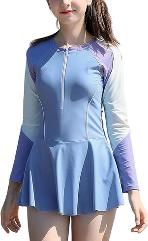 Happy Cherry Girls Short Sleeve Swimsuit Front Zip Sun Protection Bathing Suit Surfing Swimming Suit in Saudi Arabia