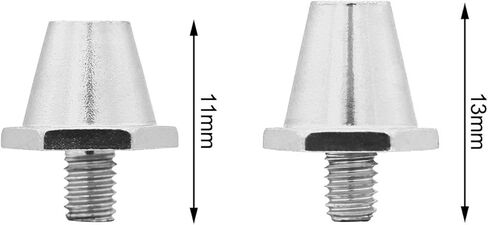 B Baosity 12x حذاء كرة القدم المسامير المسار المسامير شركة الأرض مستقرة المسمار في الرجبي ترصيع استبدال المسامير كرة القدم المرابط للتدريب، 11 مم 13 مم، فضي مع مفتاح ربط in Kuwait