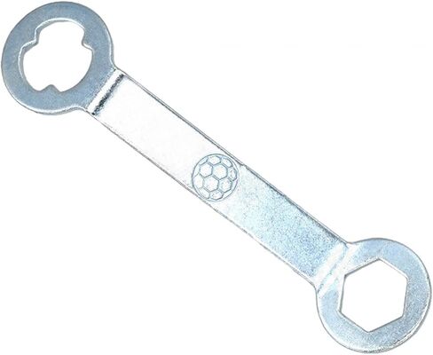 B Baosity 12x حذاء كرة القدم المسامير المسار المسامير شركة الأرض مستقرة المسمار في الرجبي ترصيع استبدال المسامير كرة القدم المرابط للتدريب، 11 مم 13 مم، فضي مع مفتاح ربط in Kuwait