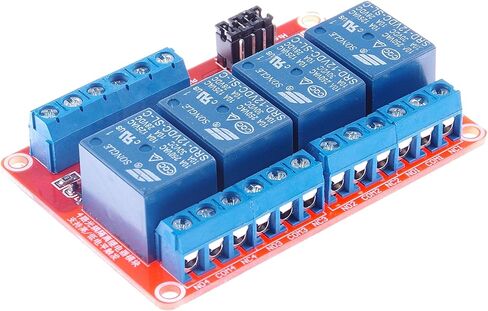 DC 24V 4-Ch Relay Module with Optocoupler Relay Relay Board High and Low Trigger with LED Load 10A DC 30V AC 250V for PLC Automation Control, Industrial System Control(DC 24V 10A, 4-Channel) in Saudi Arabia