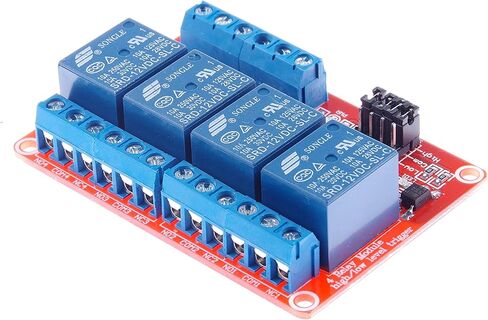 DC 24V 4-Ch Relay Module with Optocoupler Relay Relay Board High and Low Trigger with LED Load 10A DC 30V AC 250V for PLC Automation Control, Industrial System Control(DC 24V 10A, 4-Channel) in Saudi Arabia