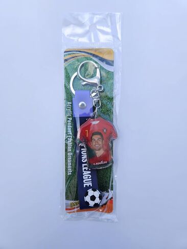 Cristiano Ronaldo Portugal keychain, Cristiano Ronaldo Smiling Keychain, Pendant keychain, for backpacks, bags, Team Portugal, Soccer gifts for fans in Saudi Arabia