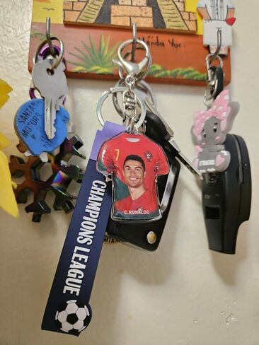 Cristiano Ronaldo Portugal keychain, Cristiano Ronaldo Smiling Keychain, Pendant keychain, for backpacks, bags, Team Portugal, Soccer gifts for fans in Saudi Arabia