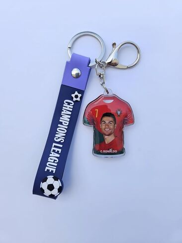 Cristiano Ronaldo Portugal keychain, Cristiano Ronaldo Smiling Keychain, Pendant keychain, for backpacks, bags, Team Portugal, Soccer gifts for fans in Saudi Arabia