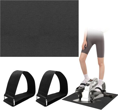Rainmae Ellipse Leg Exerciser Machine Non-Slip Mat with Pedal Straps, Apply to Under Desk Elliptical Peddler While Sitting, for Leg Training Seated Foot Pedal Exerciser Equipment Protect Floor in Saudi Arabia