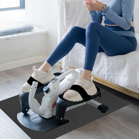 Rainmae Ellipse Leg Exerciser Machine Non-Slip Mat with Pedal Straps, Apply to Under Desk Elliptical Peddler While Sitting, for Leg Training Seated Foot Pedal Exerciser Equipment Protect Floor in Saudi Arabia