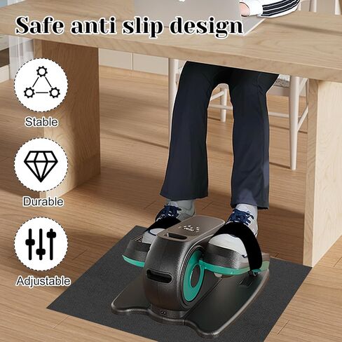 Rainmae Ellipse Leg Exerciser Machine Non-Slip Mat with Pedal Straps, Apply to Under Desk Elliptical Peddler While Sitting, for Leg Training Seated Foot Pedal Exerciser Equipment Protect Floor in Saudi Arabia