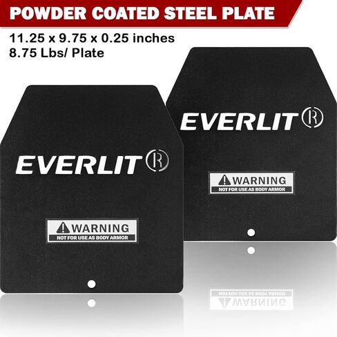 EVERLIT Weight Plates 5.75 LB/ 8.75 LB Pair for Tactical Weighted Vest, Strength Training, Running, Workout in Kuwait