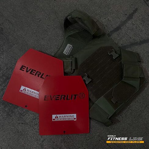 EVERLIT Weight Plates 5.75 LB/ 8.75 LB Pair for Tactical Weighted Vest, Strength Training, Running, Workout in Kuwait