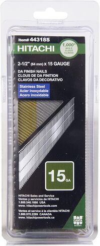 هيتاشي 44318S هيتاشي 44318S 1M 2-1/2 In 15 GA SS Finish Nail، in Saudi Arabia