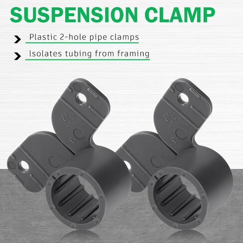 50 Pack 1/2 Inch Pipe Supports Suspension Clamp Butterfly Style Pipe Clamps Pex Clamps for Pex, Copper, CPVC Pipe in Kuwait