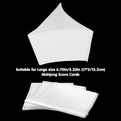 4 PCS Mahjong Card Holder Clear Cover Fits 6.70 x 5.20-inch(Large size) Mahjong Score Card, Mah Jongg League Scorecard Protector Mahjong Card Protector Cover Mahjong Gifts and Accessories in Kuwait