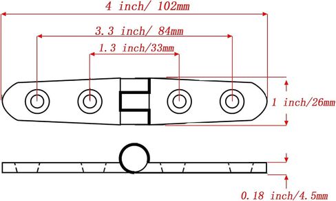 SHENGHUISS Boat Door Hinge Strap Marine Hatch Hinge Stainless Steel 316 6 Holes Casting Hinge w/Fasteners for Boat, RVs 4 inch x 1 inch 2 Pack in Saudi Arabia