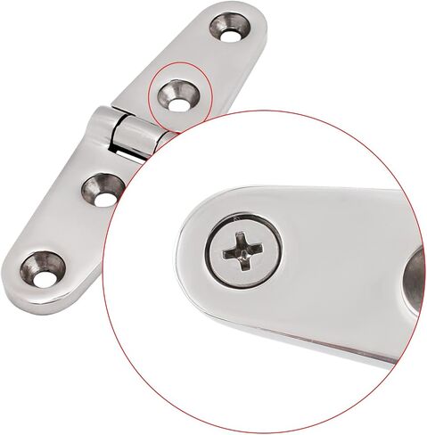 SHENGHUISS Boat Door Hinge Strap Marine Hatch Hinge Stainless Steel 316 6 Holes Casting Hinge w/Fasteners for Boat, RVs 4 inch x 1 inch 2 Pack in Saudi Arabia