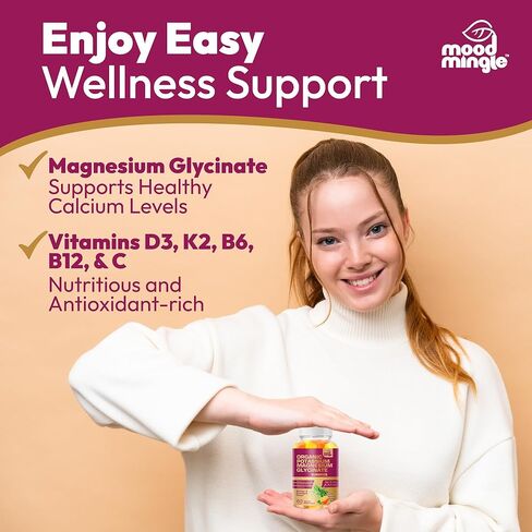 Potassium Magnesium Glycinate Supplement Gummies - High Absorption Potassium Chews - with Calcium Vitamins B6 B12 C D3 K2 Zinc - Vegan Sugar-Free Gluten Free for Kids Adults in Saudi Arabia