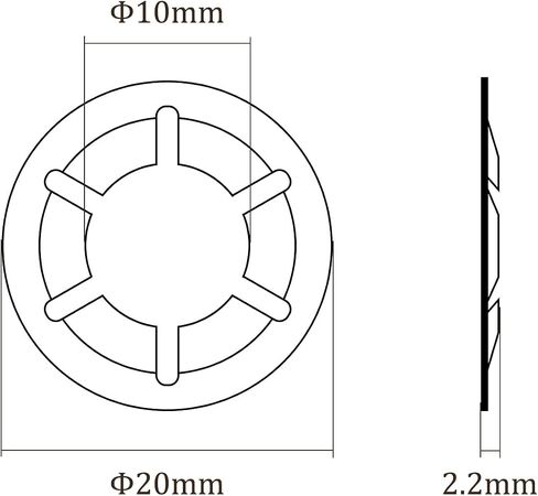 20pcs M8 Internal Tooth Star Locking Washer - [8mmID x 18mmOD] for Shock Absorption of Mechanical Equipment Quick Speed Locking Washers 65Mn Steel in Saudi Arabia