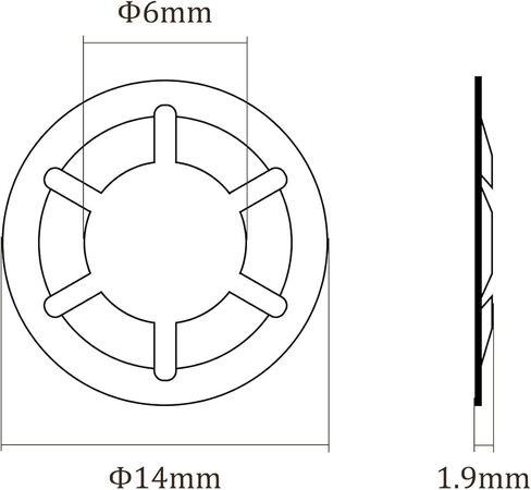 20pcs M8 Internal Tooth Star Locking Washer - [8mmID x 18mmOD] for Shock Absorption of Mechanical Equipment Quick Speed Locking Washers 65Mn Steel in Kuwait