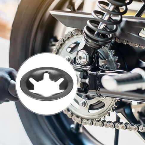 20pcs M8 Internal Tooth Star Locking Washer - [8mmID x 18mmOD] for Shock Absorption of Mechanical Equipment Quick Speed Locking Washers 65Mn Steel in Kuwait