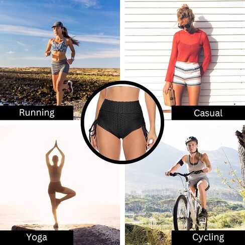 Ciana Womens High-Waist & Scrunch Butt Lifting Sexy Yoga Shorts High Waist Elastic Active Hot Workout Shorts in Saudi Arabia