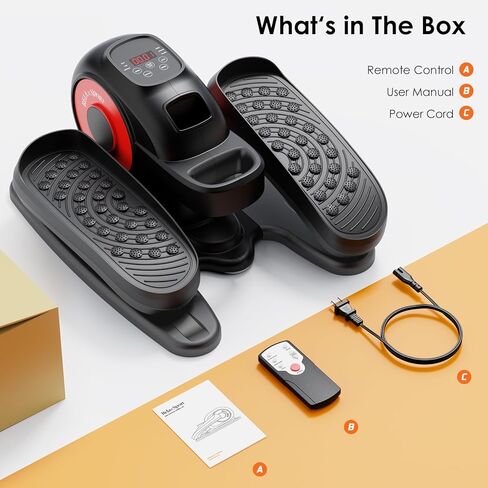 Under Desk Elliptical Machine, Leg Exerciser While Sitting for Seniors Adults, Quiet & Portable Elliptical Exercise Machine with Remote Control & LCD Display Monitor, 5 Adjustable Speeds in Kuwait