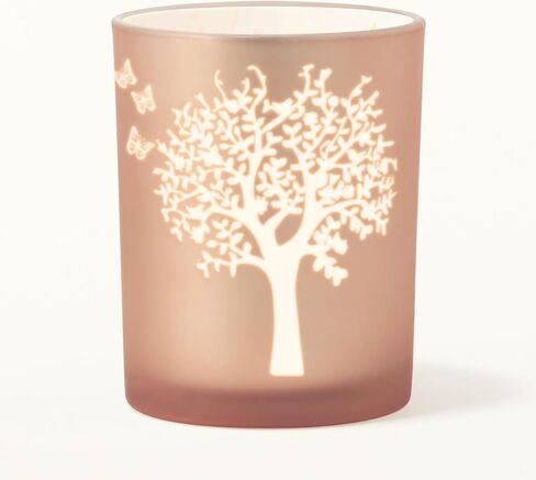 حامل شموع على شكل فراشة من Torre & Tagus للناخبين ومزهرية زجاجية بلوري للزهور - ديكور طاولة زفاف من الذهب الوردي بطول 4 × 5 وحامل شموع إعصار للشموع وأضواء LED عديمة اللهب in Kuwait