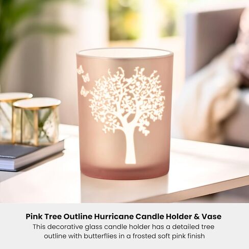 حامل شموع على شكل فراشة من Torre & Tagus للناخبين ومزهرية زجاجية بلوري للزهور - ديكور طاولة زفاف من الذهب الوردي بطول 4 × 5 وحامل شموع إعصار للشموع وأضواء LED عديمة اللهب in Kuwait