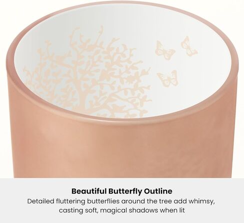 حامل شموع على شكل فراشة من Torre & Tagus للناخبين ومزهرية زجاجية بلوري للزهور - ديكور طاولة زفاف من الذهب الوردي بطول 4 × 5 وحامل شموع إعصار للشموع وأضواء LED عديمة اللهب in Kuwait